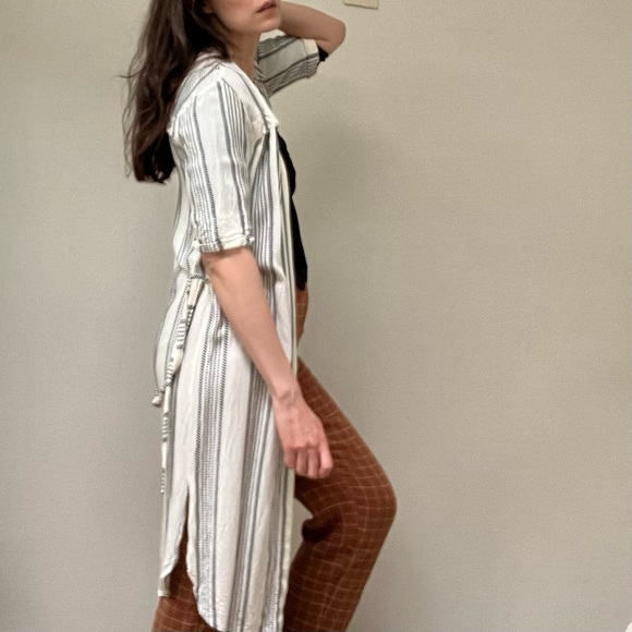 🌟 3 for $12 • TOPSHOP • rare• striped button down shirt dress - Picture 2 of 16